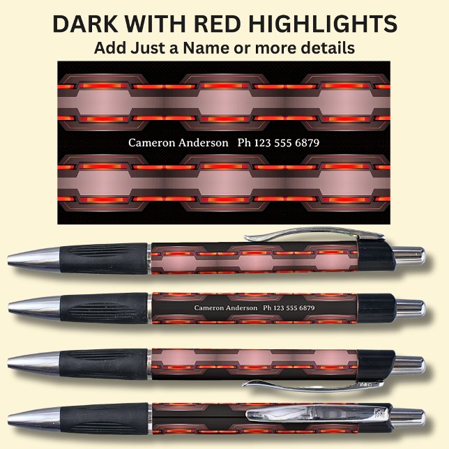 Your Name & Optional Details on Black & Red Pen (Creator Uploaded)