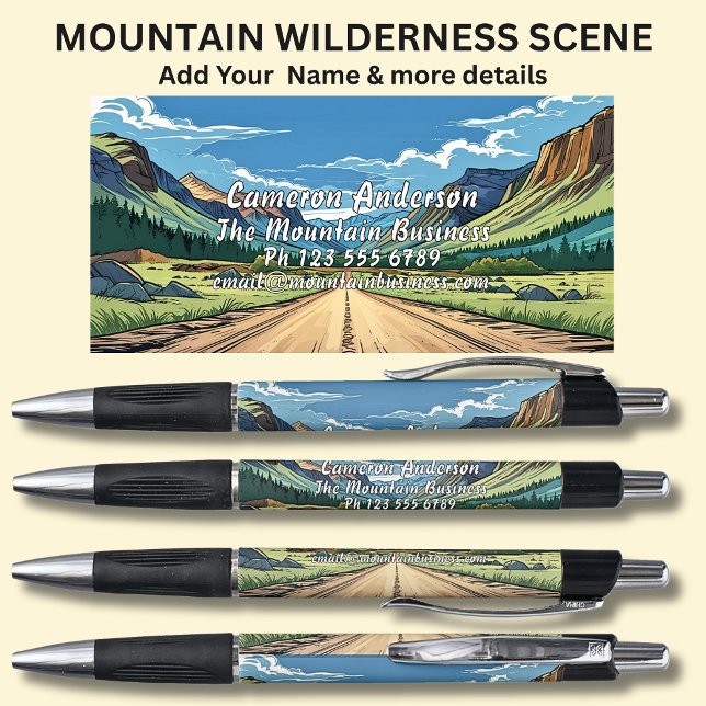 Your Name & Optional Details on Mountain Scene Pen (Creator Uploaded)