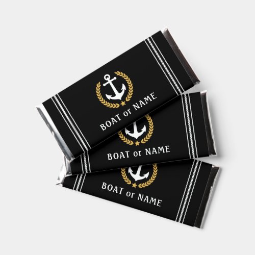 Your Name Or Boat Anchor Rope Gold Color Laurel Hershey Bar Favors
