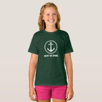 Your Name or Boat Name Sea Anchor Forest Green