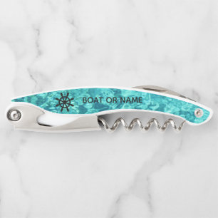 Your Name or Boat Name Ship Wheel   Waiter's Corkscrew