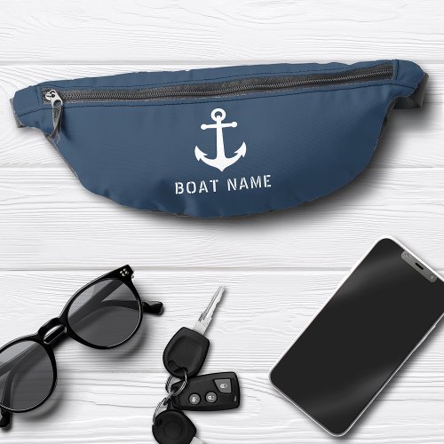 Your Name or Boat Vintage Nautical Anchor  Fanny Pack