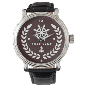 Your Name or Boat Vintage Nautical Anchor Watch