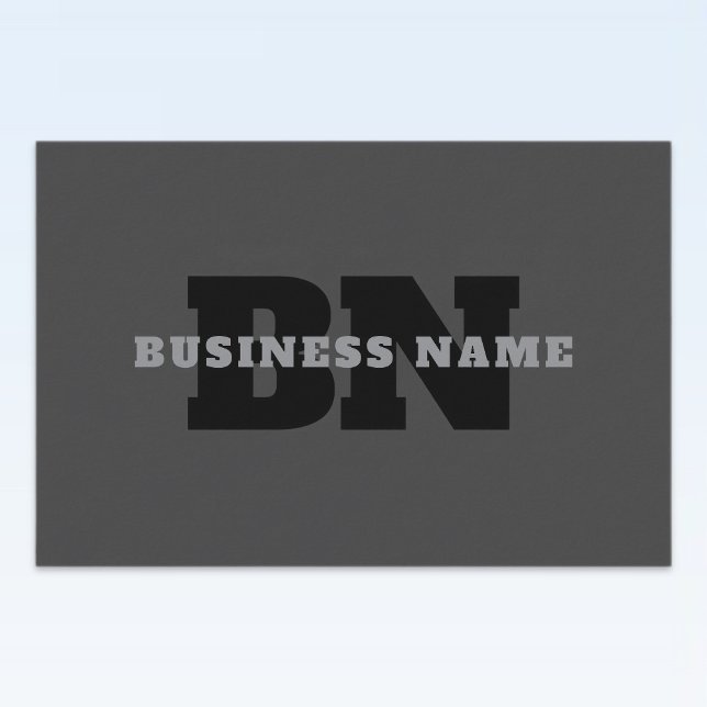 Your Name or Business Name | Modern Masculine Grey Food Label (Creator Uploaded)