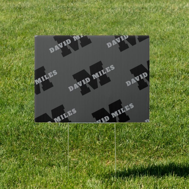 Your Name or Business Name | Modern Masculine Grey Sign (Insitu)