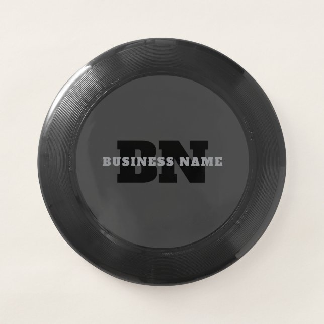 Your Name or Business Name | Modern Masculine Grey Wham-O Frisbee (Front)