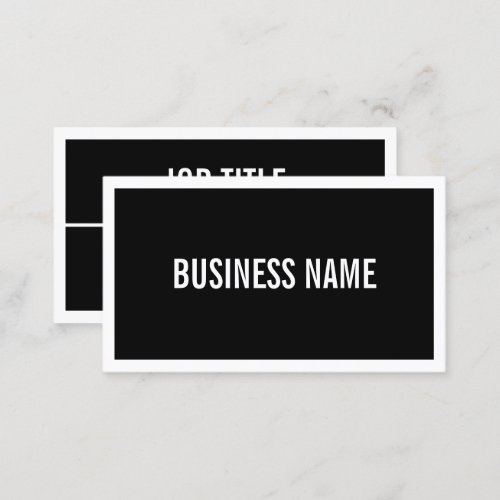 Your Name or Businesss Name  Bold White Border Business Card
