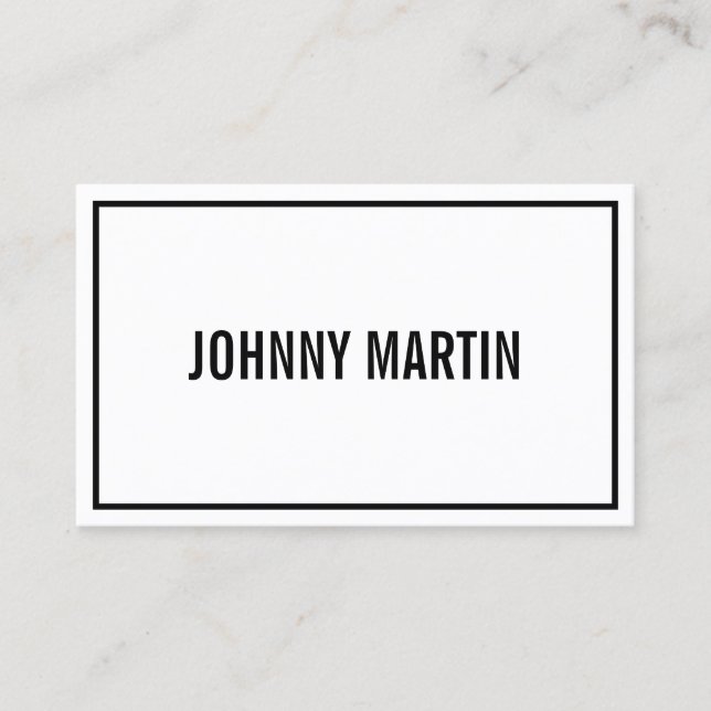 Your Name or Business's Name | Modern Black Border Business Card (Front)
