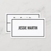 Your Name or Business's Name | Modern Black Border Business Card (Front/Back)