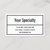 Your Name or Business's Name | Modern Black Border Business Card (Back)
