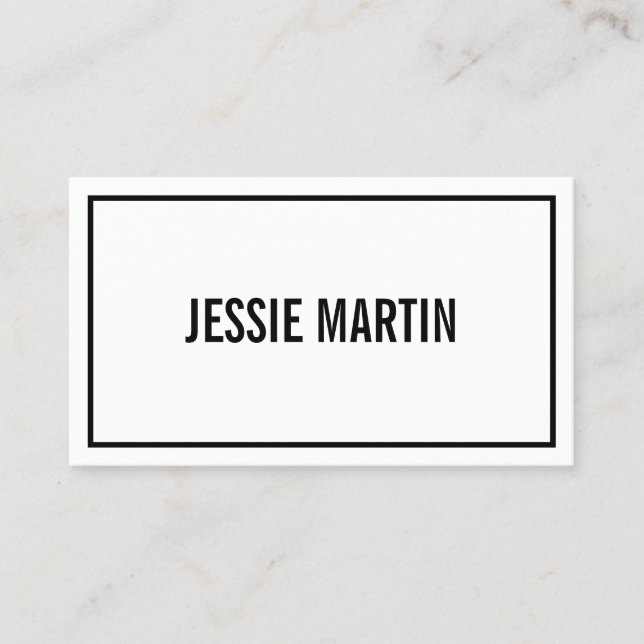 Your Name or Business's Name | Modern Black Border Business Card (Front)
