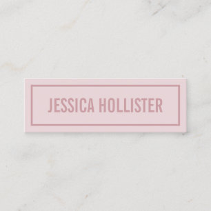 Your Name or Business's Name Modern Rose Blush Mini Business Card