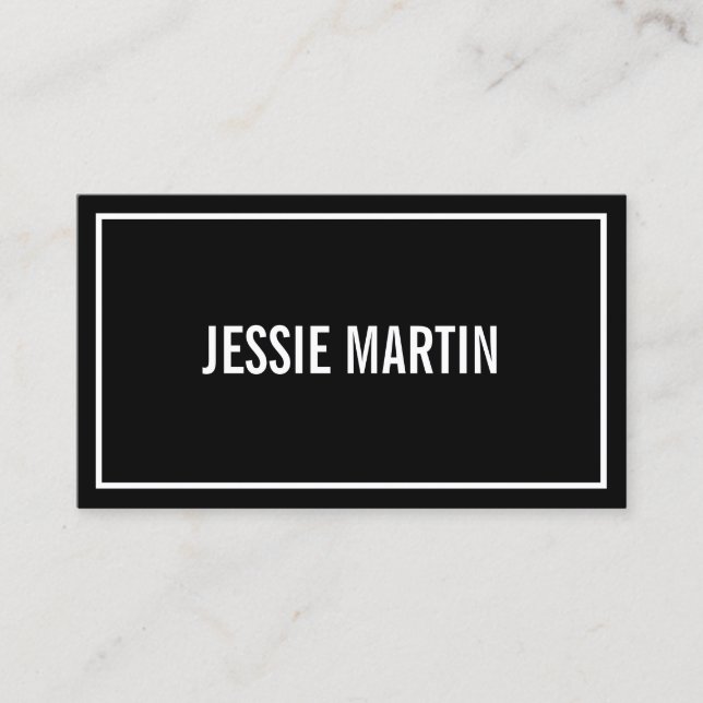Your Name or Business's Name | Modern White Border Business Card (Front)
