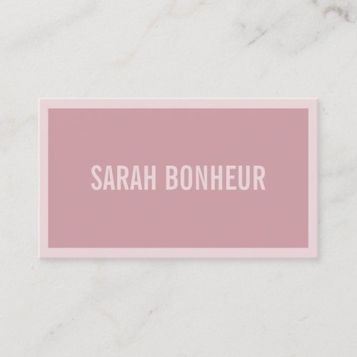 Your Name or Businesss Name  Rose Blush Business Card