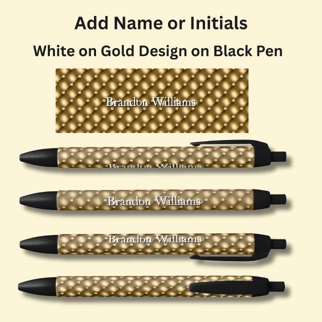 Your Name or Initials on Gold Abstract Pen (Creator Uploaded)