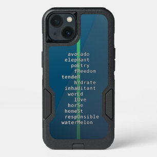 Your name or message with crossword puzzles? Blue iPhone 13 Case