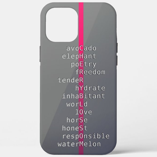 Your name or message with crossword puzzles? Case-Mate iPhone case (Back)