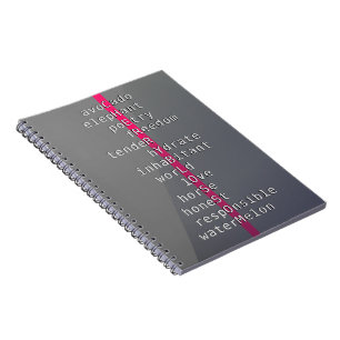 Your name or message with crossword puzzles? Gray Notebook