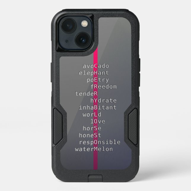 Your name or message with crossword puzzles? otterbox iPhone case (Back)