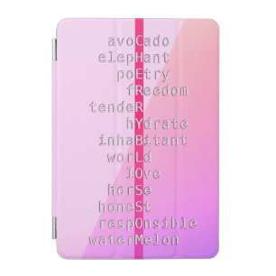Your name or message with crosswords? Over pink iPad Mini Cover