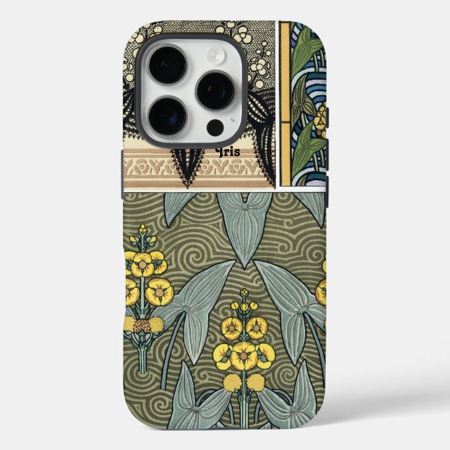  Your Name or Quote Art Nouveau Art Deco Aesthetic Case-Mate iPhone Case (Back)