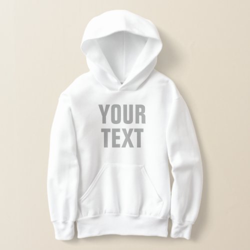 Your Name Or Text Kids Boys Big Large Font Hoodie