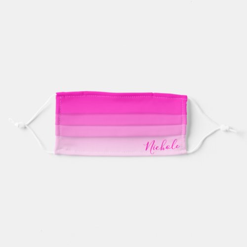 Your Name or Word  Customizable Pink Gradient Adult Cloth Face Mask