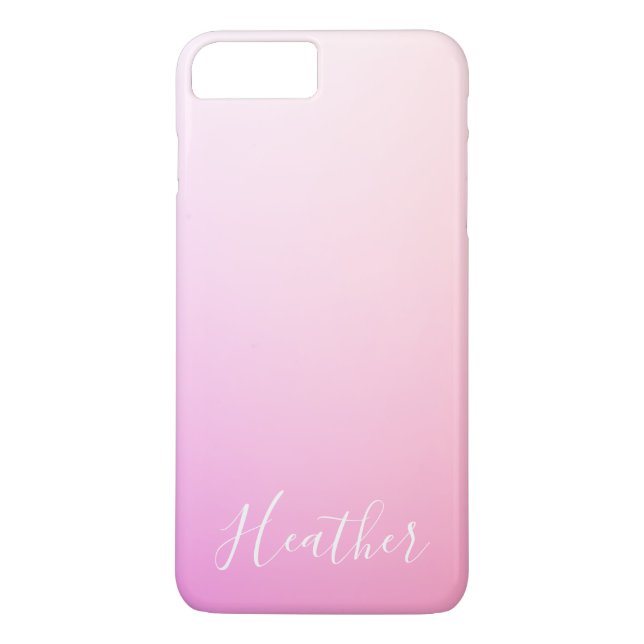 Your Name or Word | Pink Ombre Gradation Case-Mate iPhone Case (Back)
