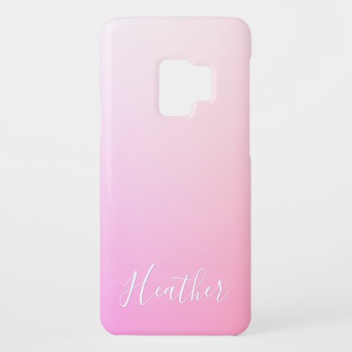 Your Name or Word  Pink Ombre Gradation Case_Mate Samsung Galaxy S9 Case