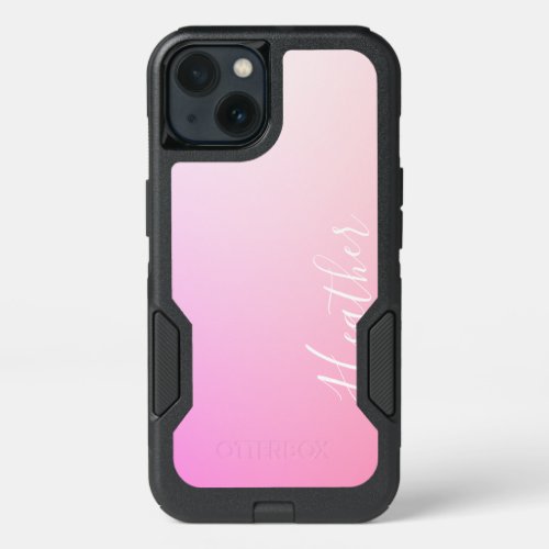 Your Name or Word  Pink Ombre Gradation iPhone 13 Case