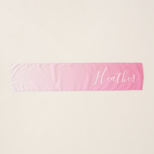 Your Name or Word Pink Ombre Gradation Scarf