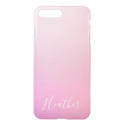 Your Name or Word  Pink Ombre Gradation iPhone 8 Plus7 Plus Case