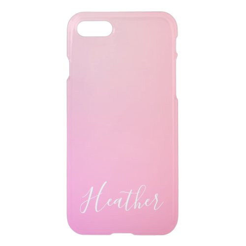 Your Name or Word  Pink Ombre Gradation iPhone SE87 Case