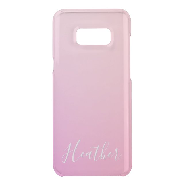 Your Name or Word | Pink Ombre Gradation Uncommon Samsung Galaxy Case (Back)
