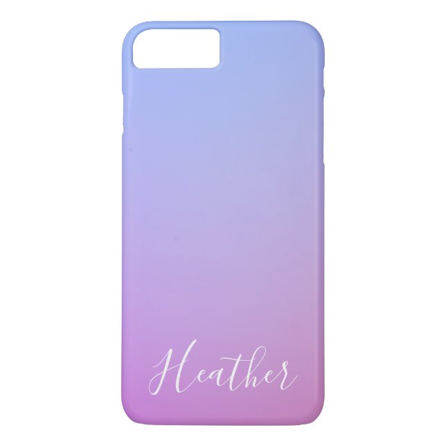 Your Name or Word | Purple Pink & Blue Gradient Case-Mate iPhone Case (Back)