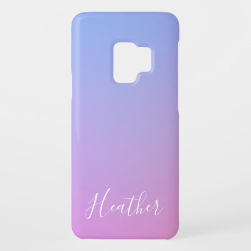 Your Name or Word  Purple Pink  Blue Gradient Case_Mate Samsung Galaxy S9 Case