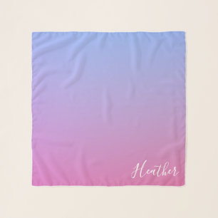 Your Name or Word Purple Pink & Blue Gradient Scarf