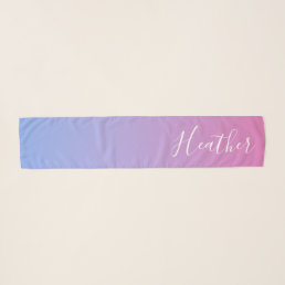 Your Name or Word | Purple Pink &amp; Blue Gradient Scarf