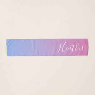 Your Name or Word Purple Pink & Blue Gradient Scarf