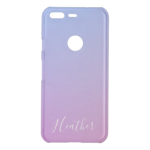 Your Name or Word  Purple Pink  Blue Gradient Uncommon Google Pixel Case