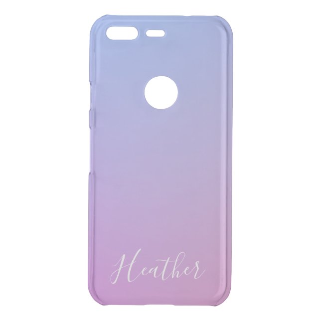 Your Name or Word | Purple Pink & Blue Gradient Uncommon Google Pixel Case (Back)