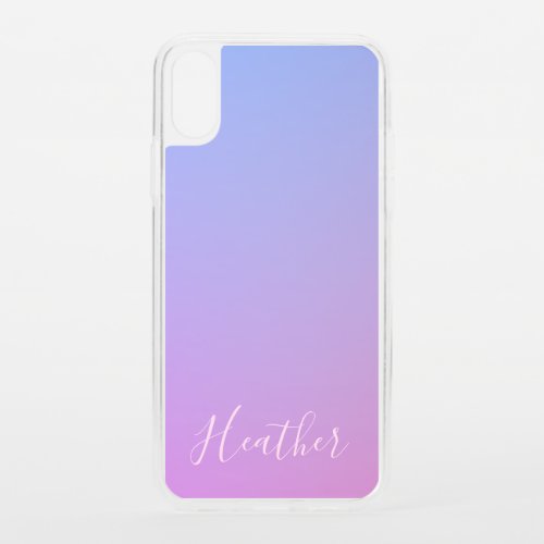 Your Name or Word  Purple Pink  Blue Gradient iPhone XS Case