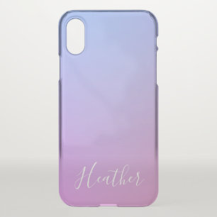 Your Name or Word   Purple Pink & Blue Gradient iPhone X Case