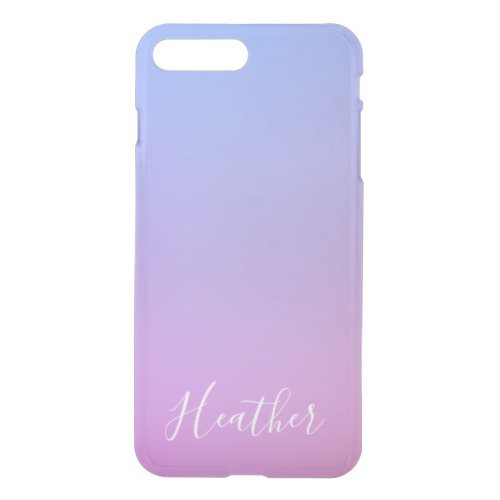 Your Name or Word  Purple Pink  Blue Gradient iPhone 8 Plus7 Plus Case