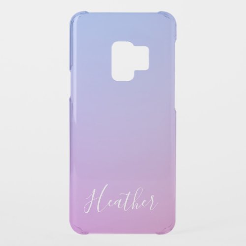 Your Name or Word  Purple Pink  Blue Gradient Uncommon Samsung Galaxy S9 Case