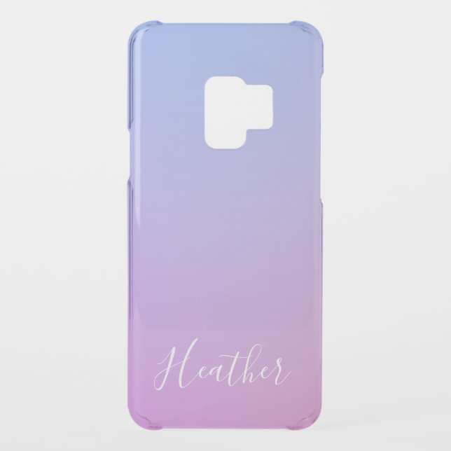 Your Name or Word | Purple Pink & Blue Gradient Uncommon Samsung Galaxy Case (Back)