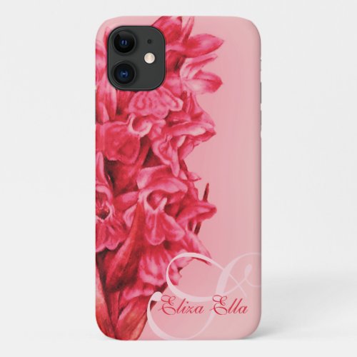 Your name Orchid floral red iPhone 11 Case