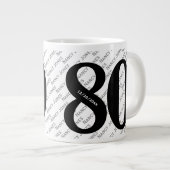 Your Name Pattern - Black & White - Bold 80 Mug (Front Right)