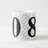 Your Name Pattern - Black & White - Bold 80 Mug (Front)