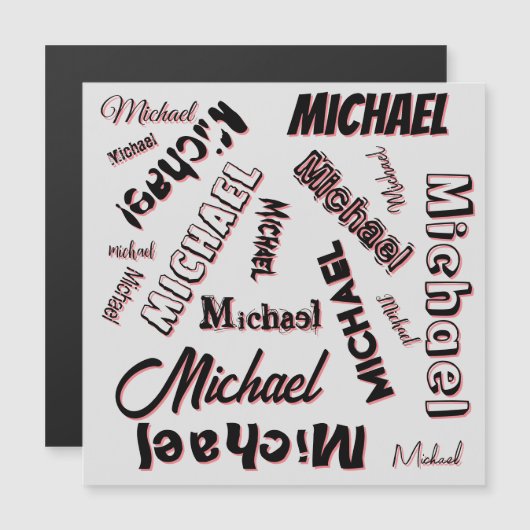 Your name pattern monogram rose colour shadow (Front/Back)